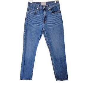 Women's Everlane The Cheeky Crop Jeans in Medium Wash Blue size 27